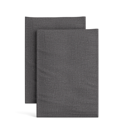 Ann Gish Charcoal King Linen Pillowcases