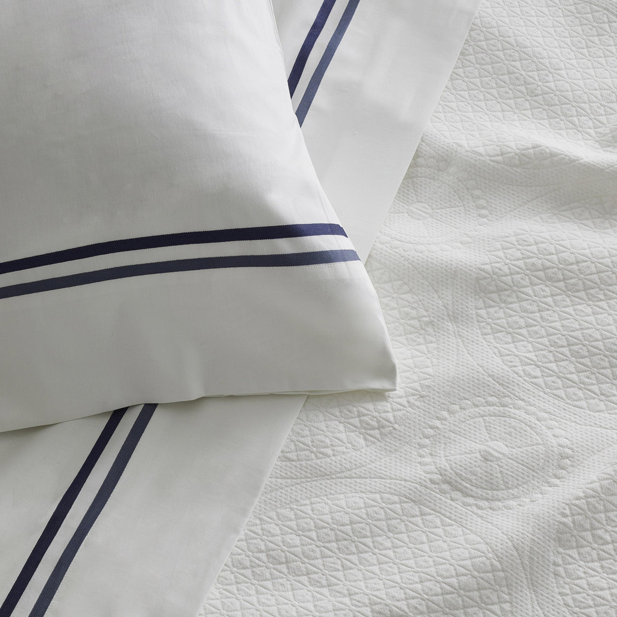 Ann Gish Blue/Indigo King Doppio Sheet Set