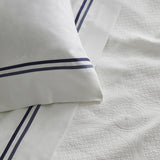 Ann Gish Blue/Indigo Queen Doppio Sheet Set