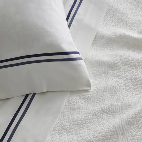 Ann Gish Blue/Indigo Queen Doppio Sheet Set