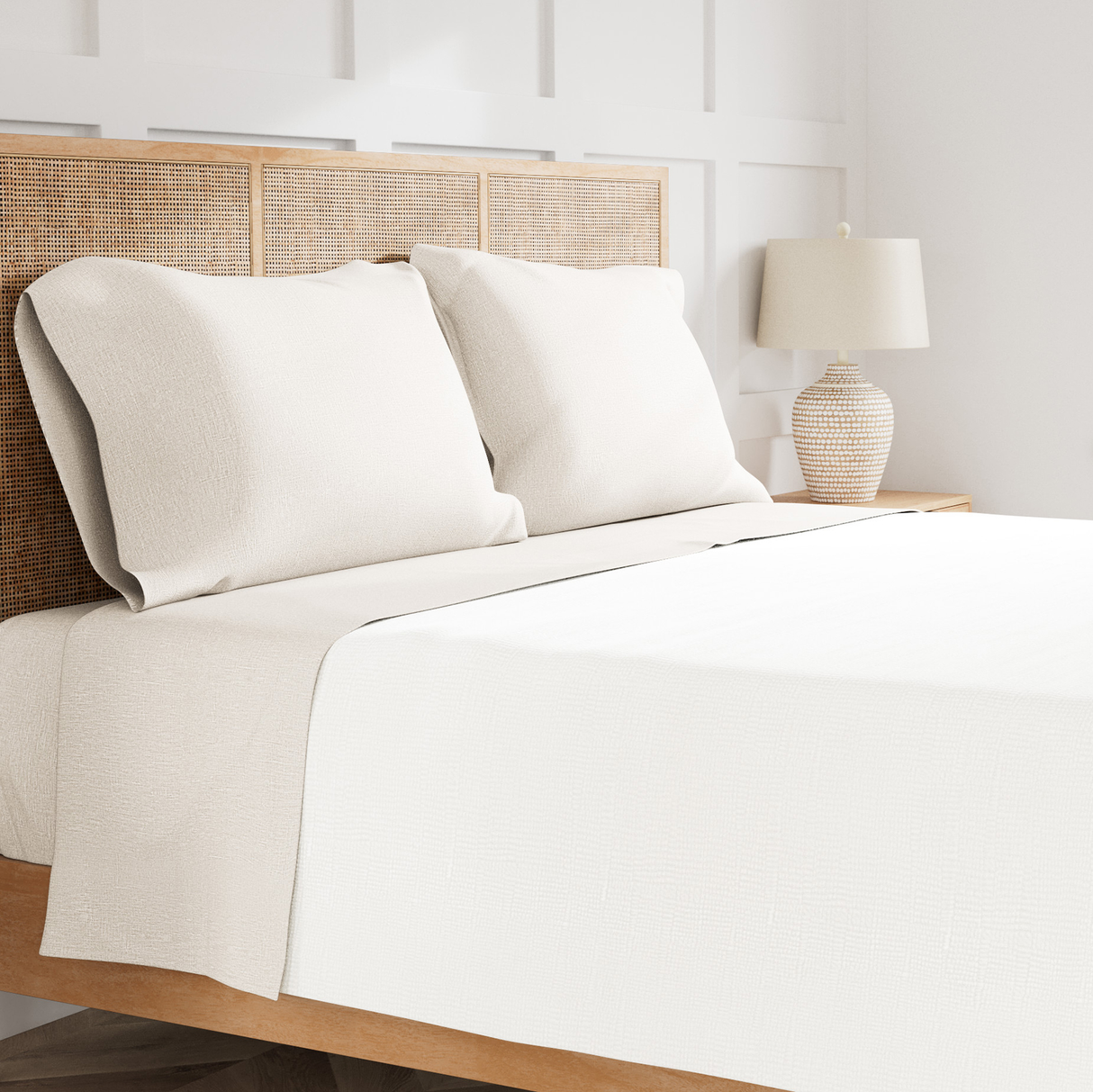 Ann Gish Natural Queen Linen Sheet Set