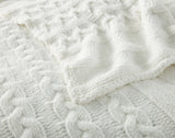 Peacock Alley WAFFLE KNIT 50x70 THR BLKT WHT