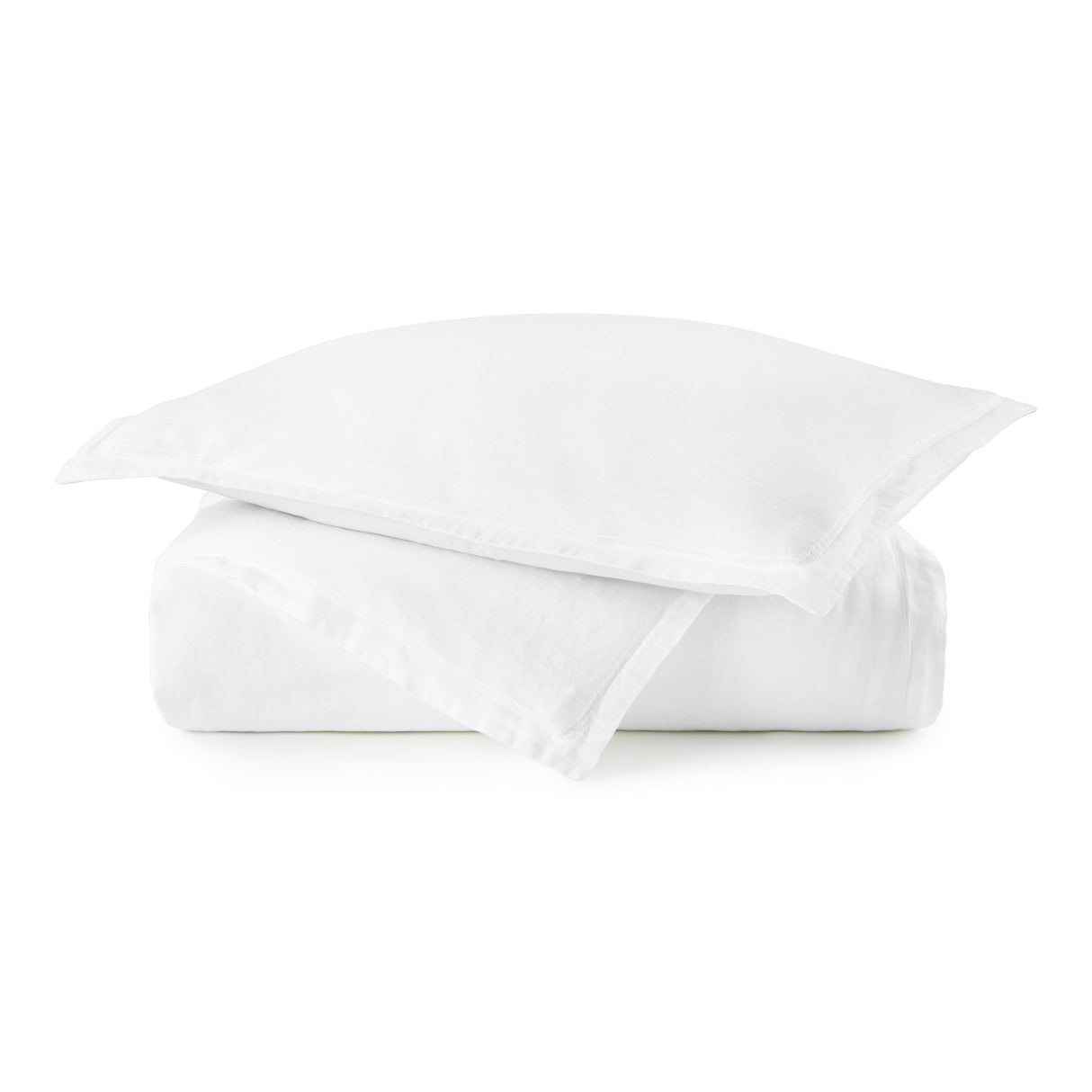 Peacock Alley EUROPEAN WASHED LINEN 90x90 QN DUVET WHT