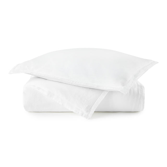 Peacock Alley EUROPEAN WASHED LINEN 90x90 QN DUVET WHT