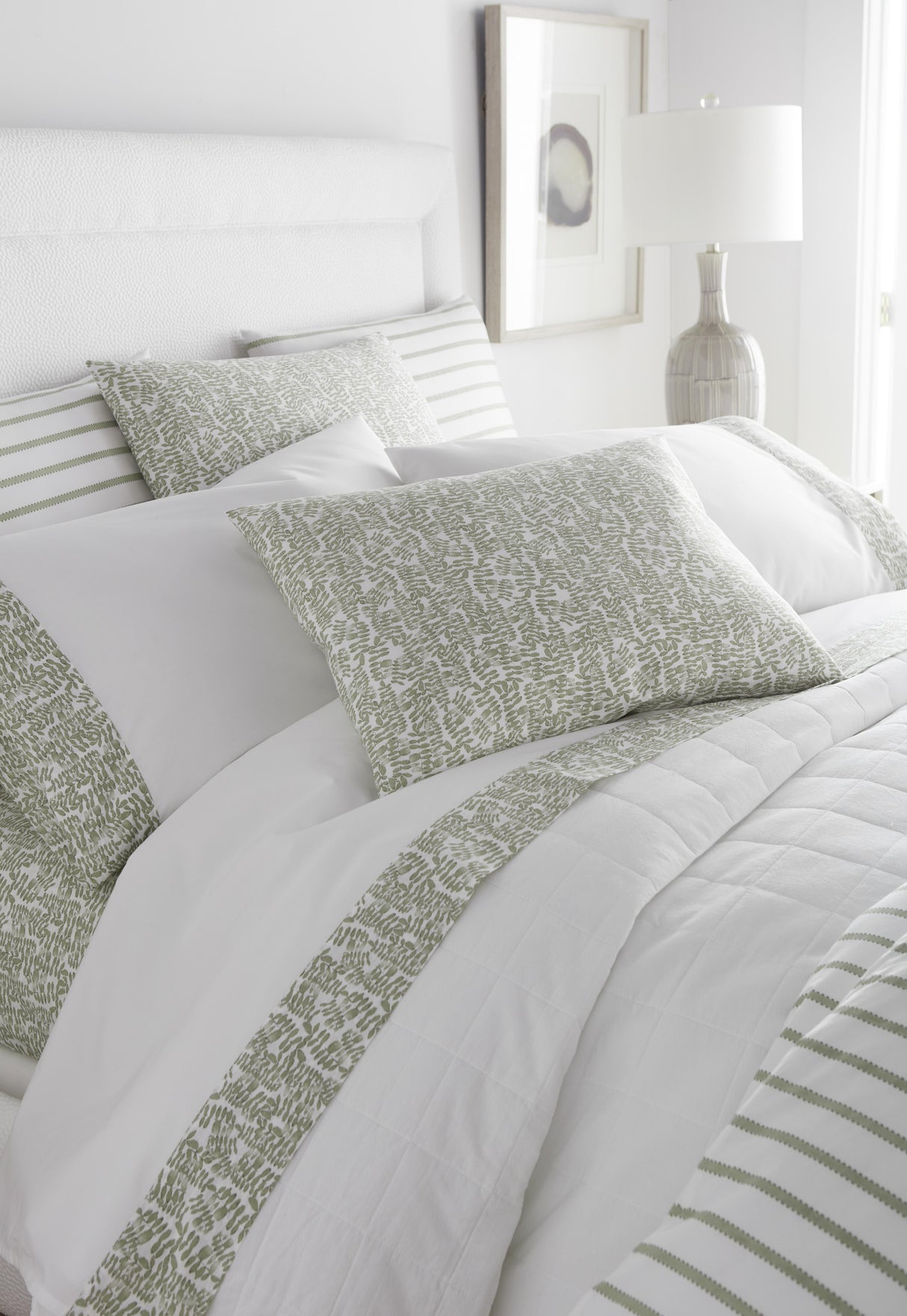 Peacock Alley FERN 20x36 KING SLEEPING SHAMS OLIVE