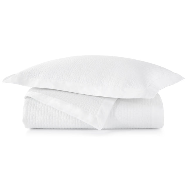 Peacock Alley HAMILTON 115x98 KING COVERLET WHITE