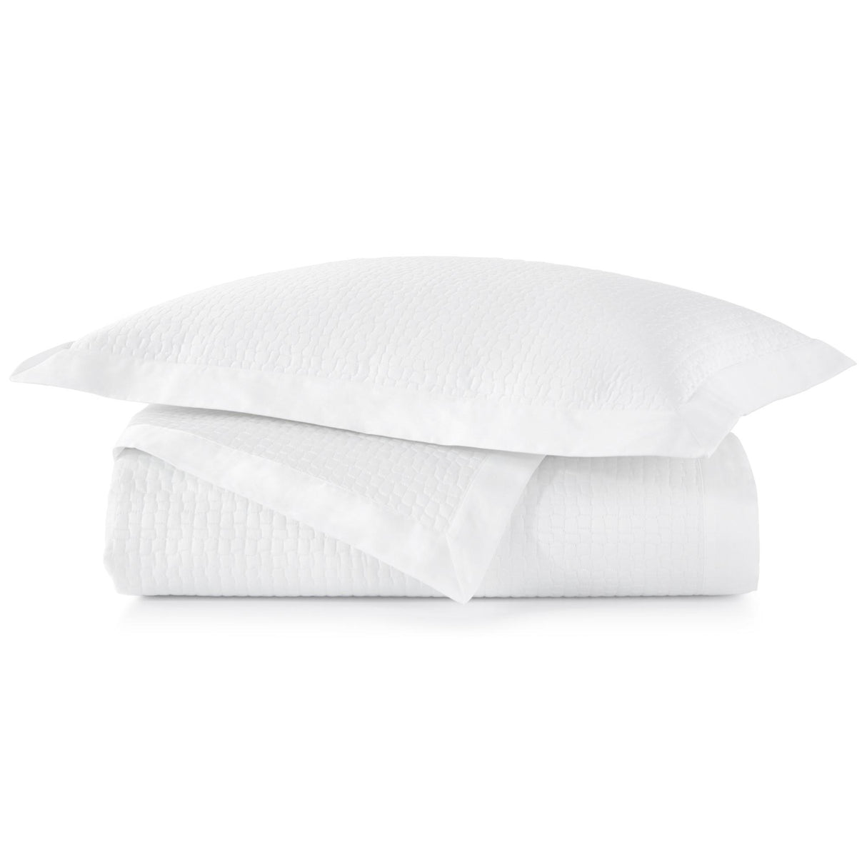 Peacock Alley HAMILTON 96x98 QUEEN COVERLET WHITE