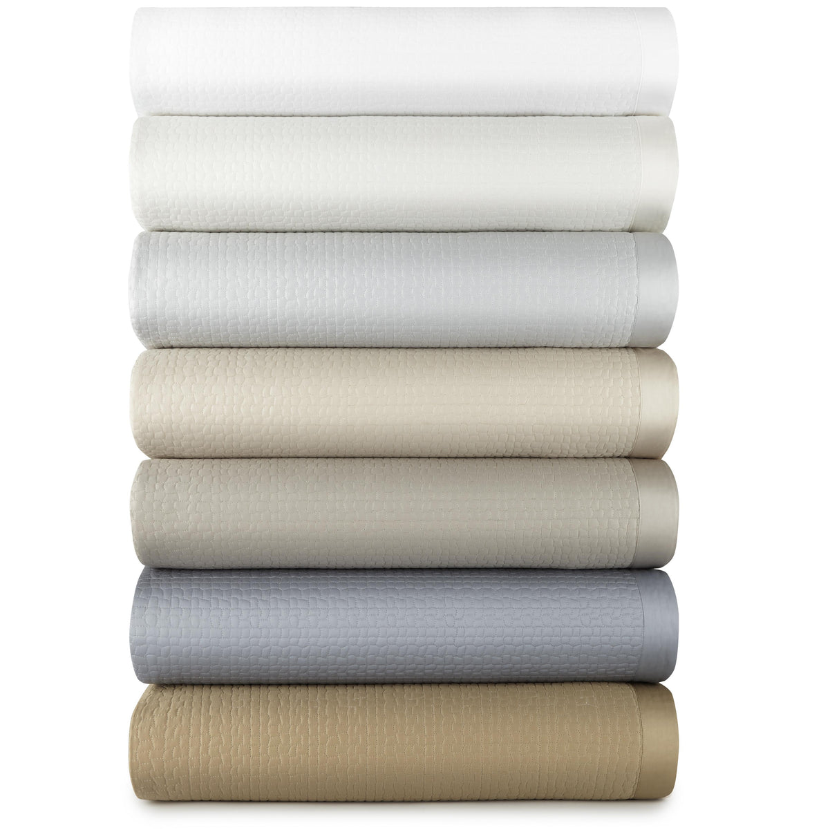 Peacock Alley HAMILTON 96x98 QUEEN COVERLET PEARL