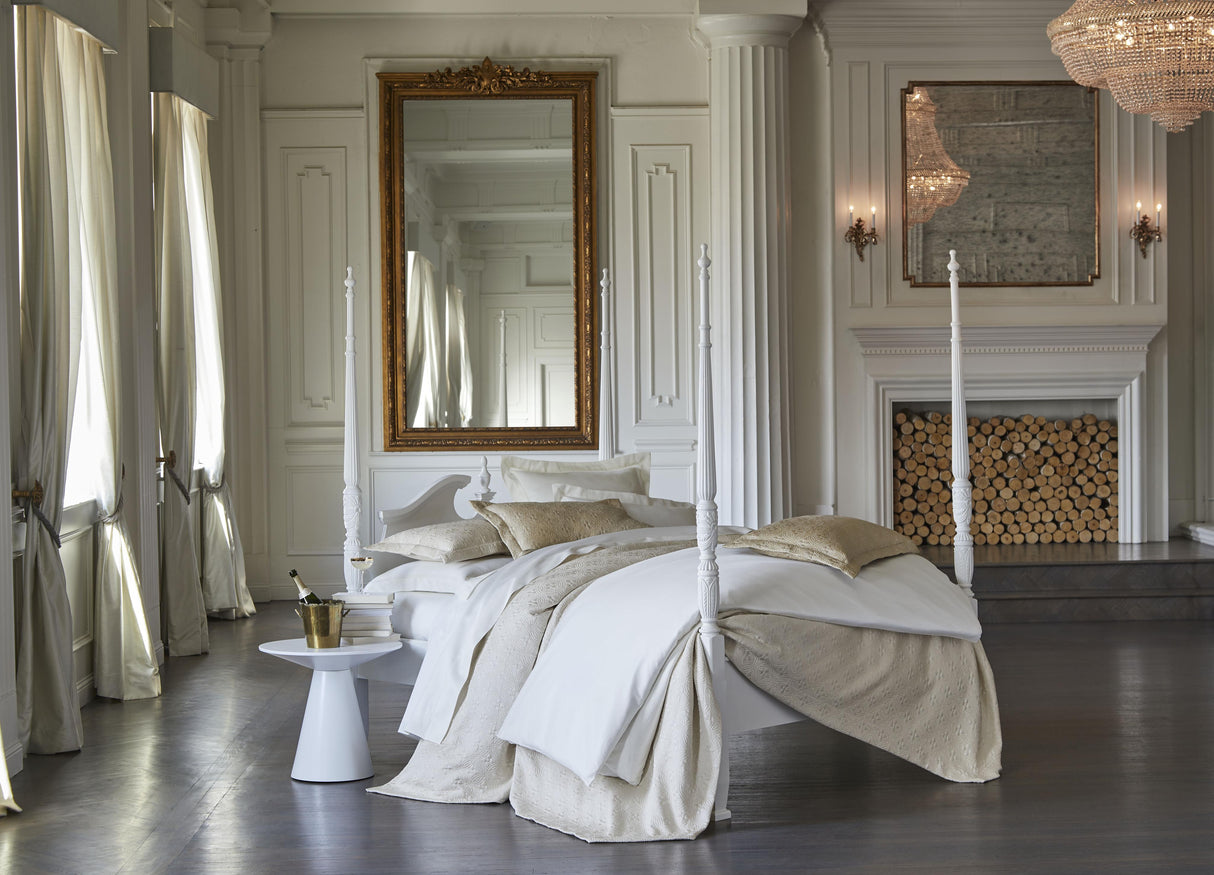 Peacock Alley LUCIA 115x98 KING COVERLET WHITE