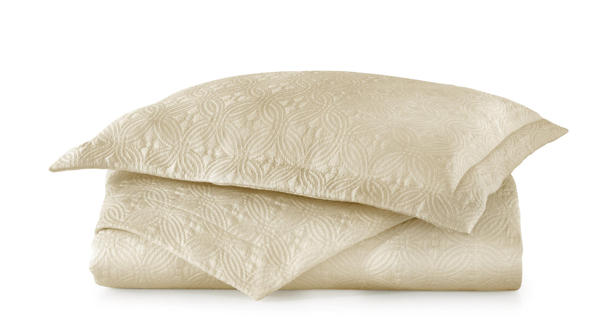 Peacock Alley LUCIA 96x98 QUEEN COVERLET CHAMPAGNE