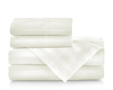Peacock Alley SOPRANO STRIPE KING SHEET SET IVORY