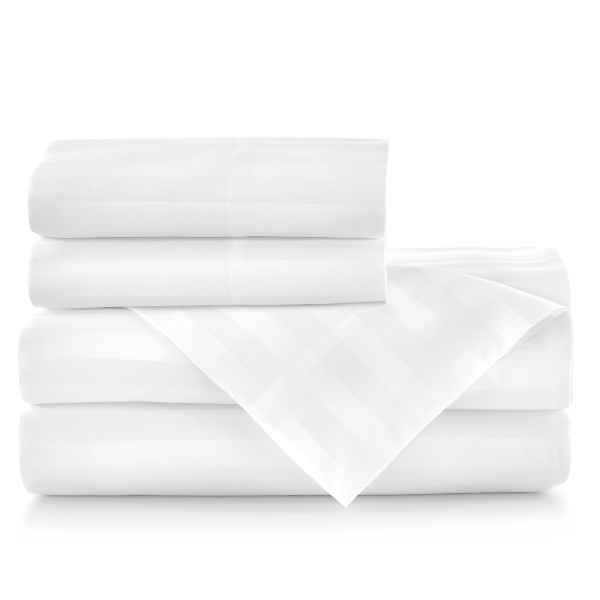 Peacock Alley SOPRANO STRIPE QUEEN SHEET SET WHITE