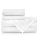 Peacock Alley SOPRANO STRIPE QUEEN SHEET SET WHITE