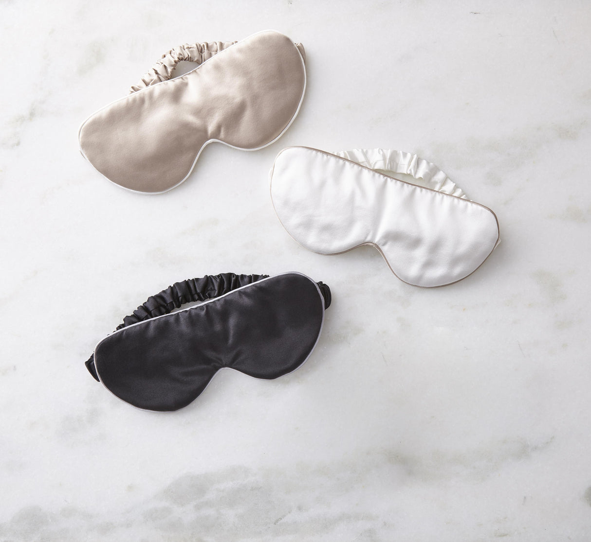 Peacock Alley SILK FILLED EYE MASKS BLACK