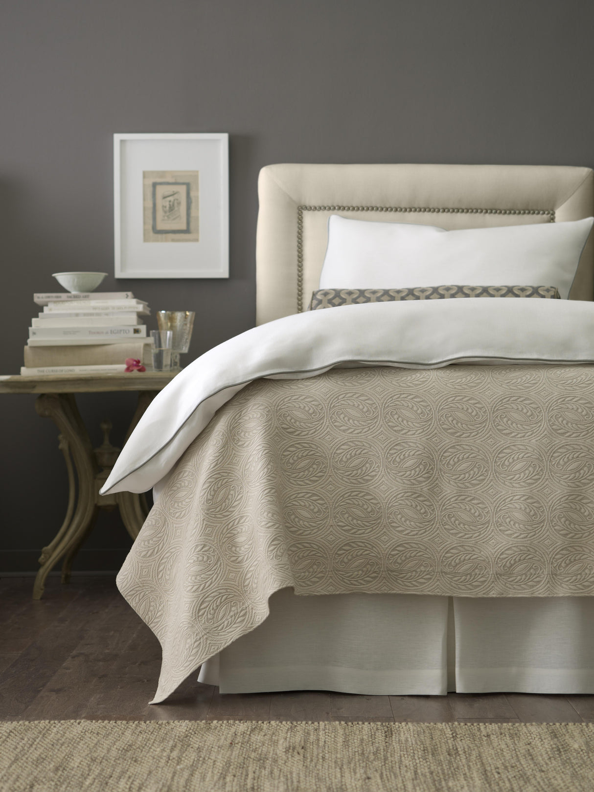 Peacock Alley VIENNA 60X80X22 QUEEN BEDSKIRT IVORY