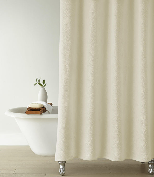 Peacock Alley VIENNA 72x72 SHOWER CURTAIN IVORY