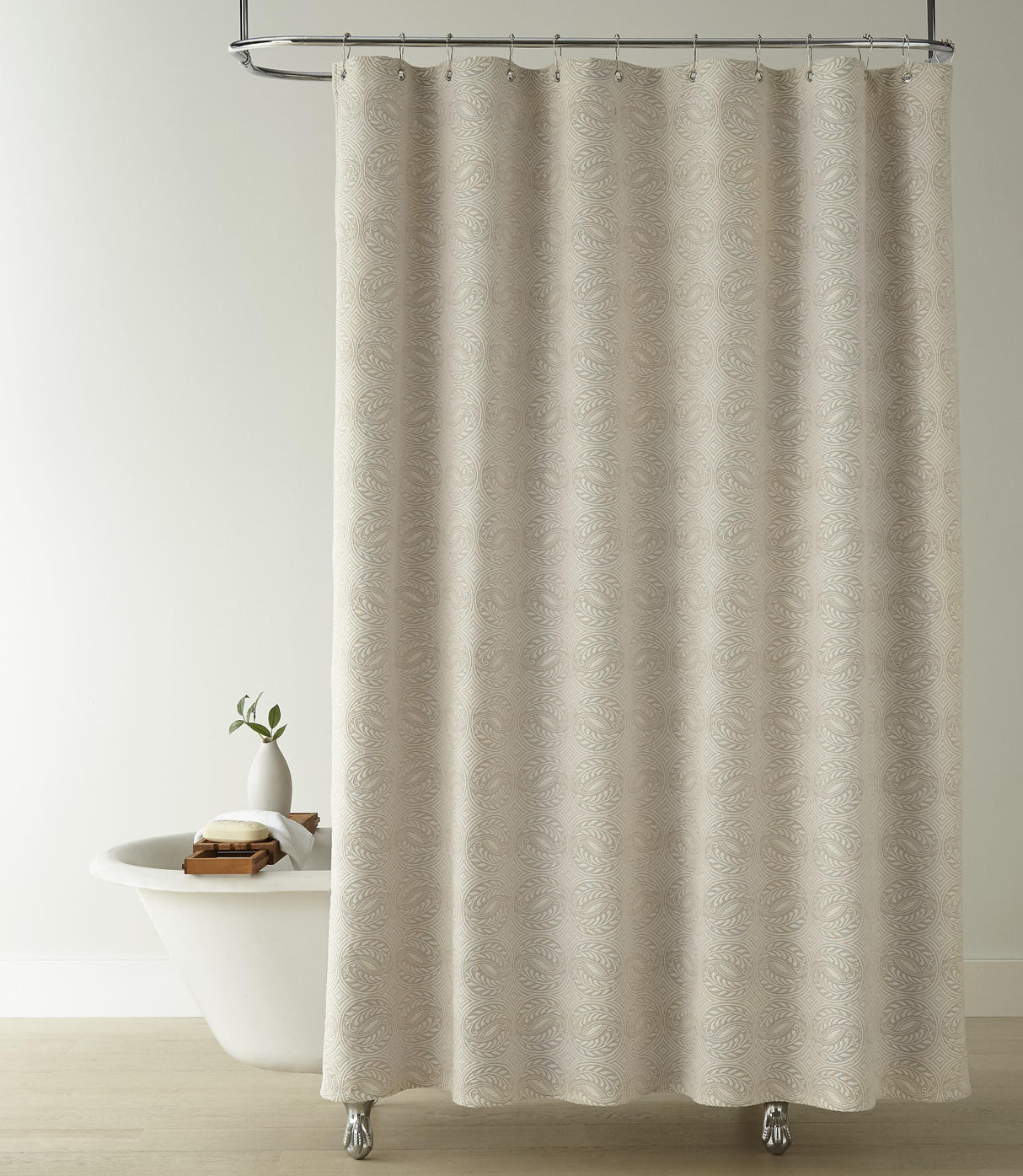 Peacock Alley VIENNA 72x72 SHOWER CURTAIN LINEN