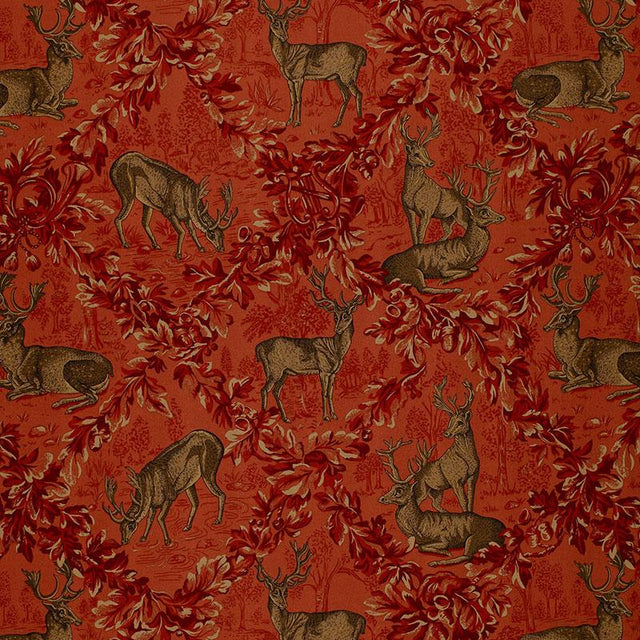Schumacher Woburn Meadow Red Fabric
