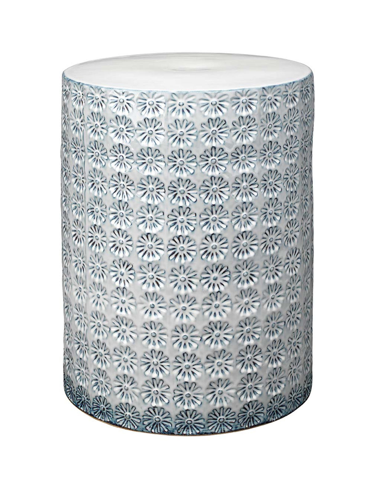 Jamie Young Wildflower Indoor/Outdoor Ceramic Side Table, Blue