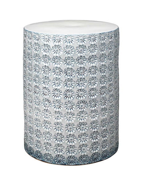 Jamie Young Wildflower Indoor/Outdoor Ceramic Side Table, Blue
