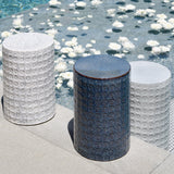 Jamie Young Wildflower Indoor/Outdoor Ceramic Side Table, Blue