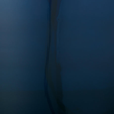 Jamie Young Plum Jar Glass Table Lamp with Burlap Shade, Blue