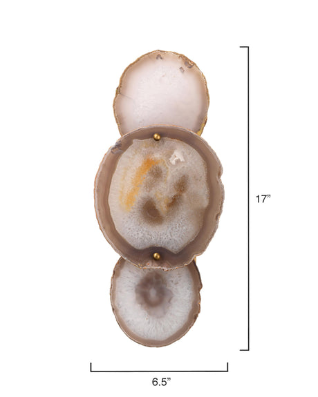 Jamie Young Trinity 1-Light Agate Wall Sconce