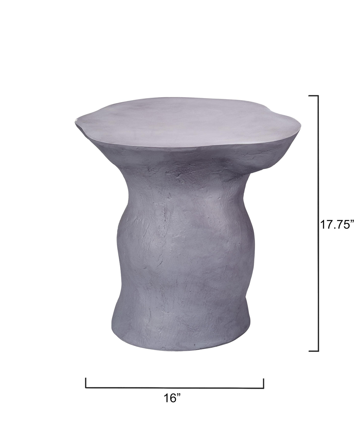 Jamie Young Sculpt Fiber Glass Indoor/Outdoor Side Table, Steel