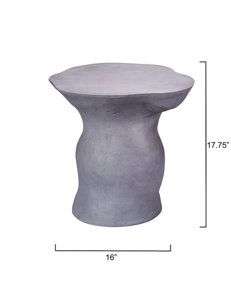Jamie Young Sculpt Fiber Glass Indoor/Outdoor Side Table, Steel