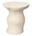 Jamie Young Sculpt Fiber Glass Side Indoor/Outdoor Table, Cream