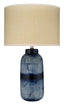 Jamie Young Batik Ceramic Table Lamp with Raffia Shade