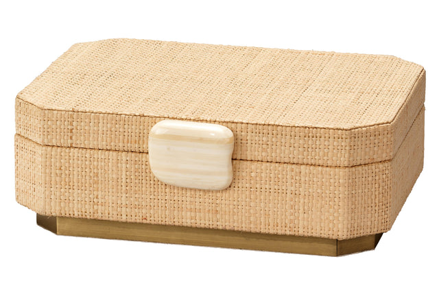 Jamie Young Eden Raffia Decorative Box, Natural