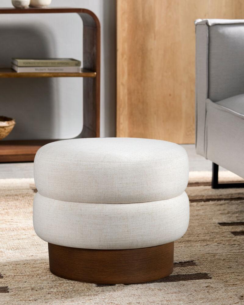 Surya Lona LONA-001 18"H x 22"W x 22"D Bench/Ottoman/Stool