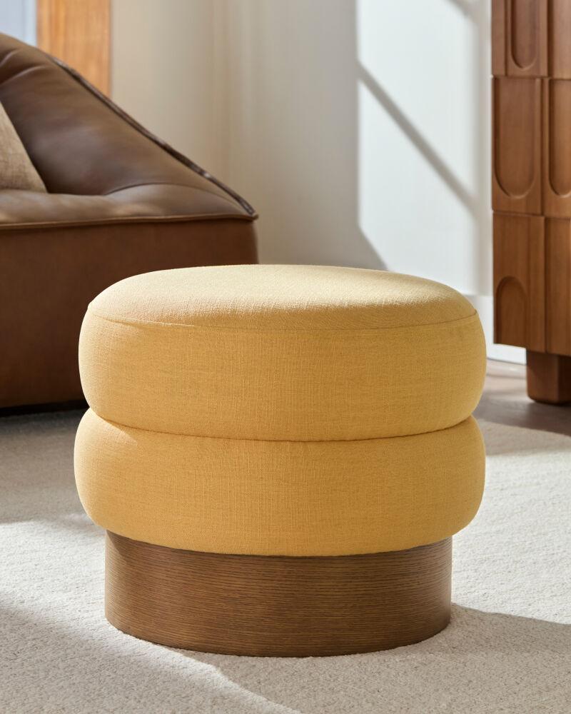 Surya Lona LONA-002 18"H x 22"W x 22"D Bench/Ottoman/Stool
