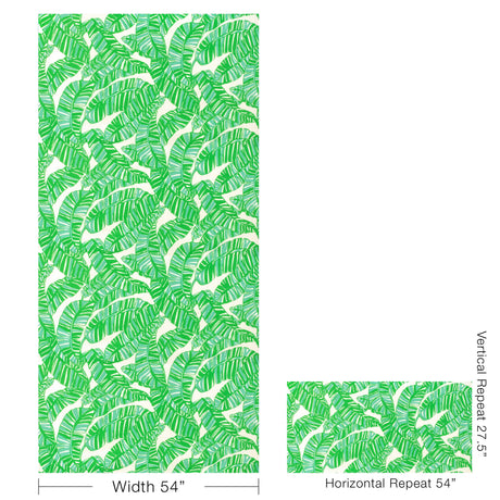 Lee Jofa GO BANANAS WHITE/GREEN Fabric