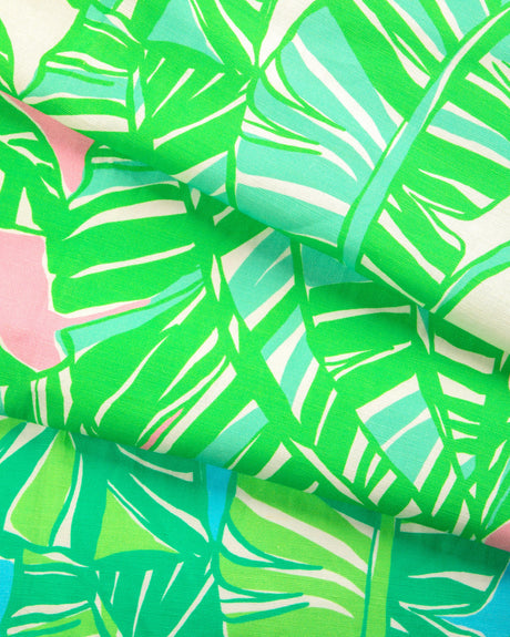 Lee Jofa GO BANANAS WHITE/GREEN Fabric