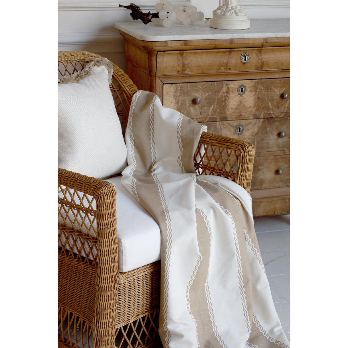 Lee Jofa ONDA STRIPE MARRON GLACE Fabric