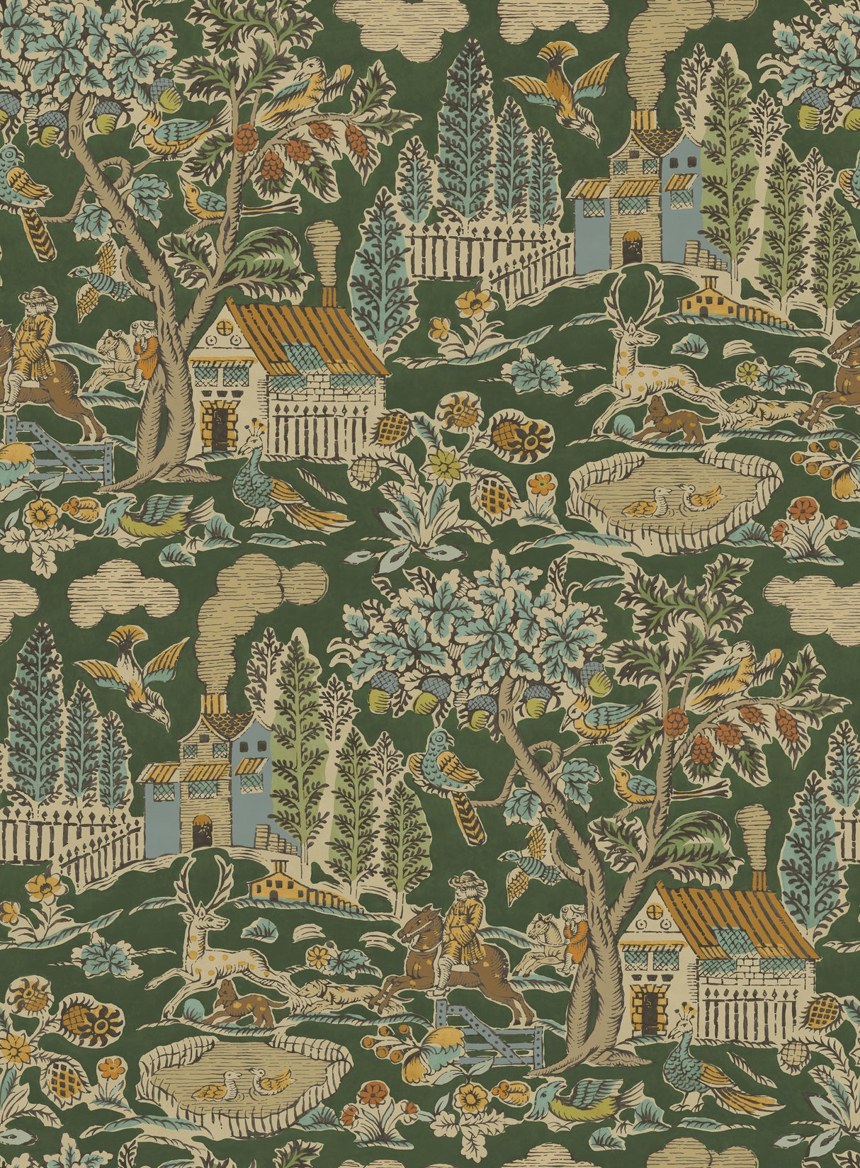 G P & J Baker HOME PARK ROYAL GREEN Wallpaper