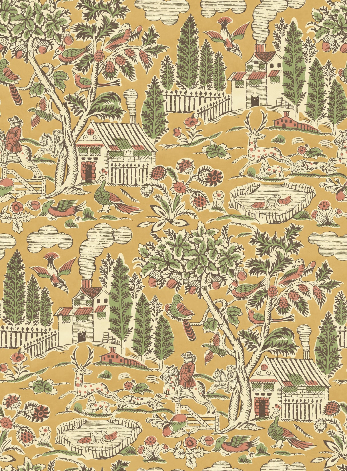 G P & J Baker HOME PARK OCHRE Wallpaper