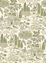 G P & J Baker HOME PARK SOFT GREEN/BLUE Wallpaper