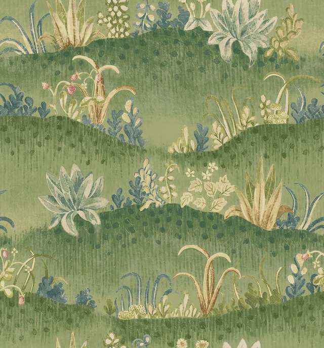 G P & J Baker GARDEN TAPESTRY ROYAL GREEN Wallpaper