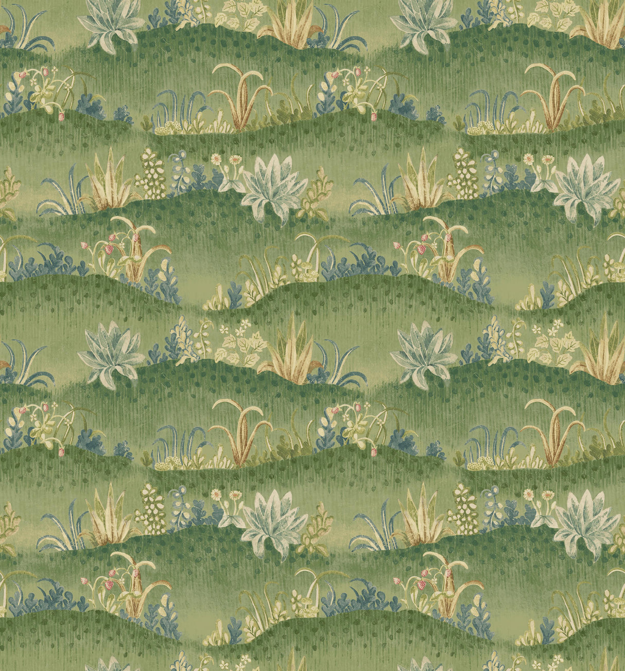 G P & J Baker GARDEN TAPESTRY ROYAL GREEN Wallpaper