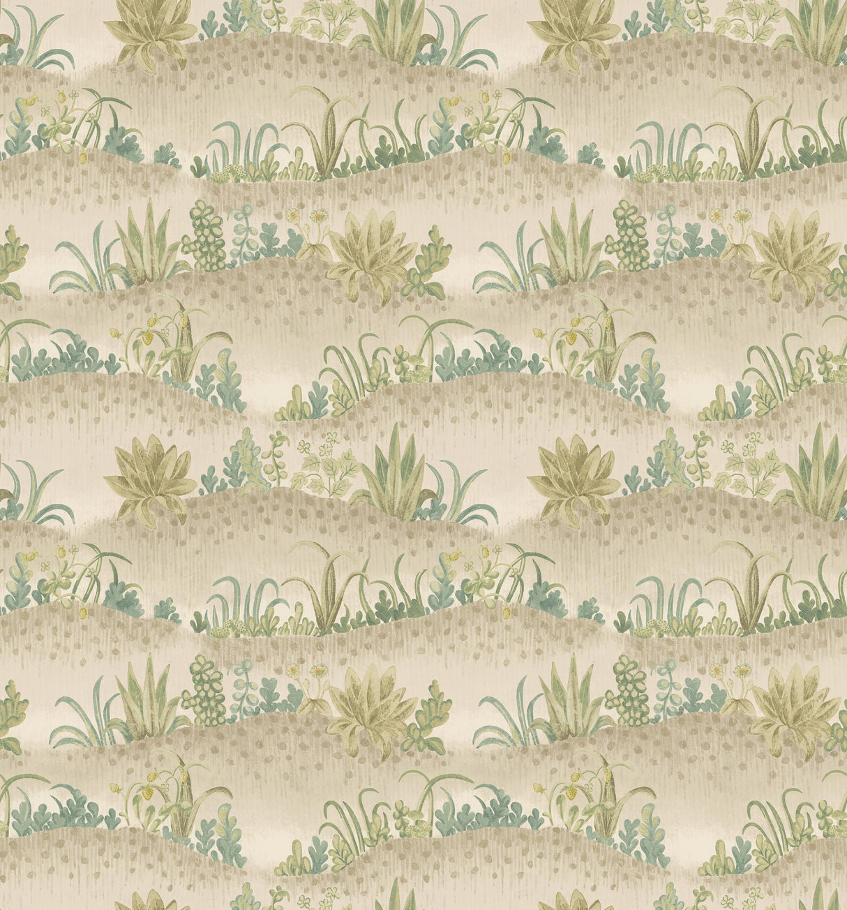 G P & J Baker GARDEN TAPESTRY SOFT BLUE/GREEN Wallpaper