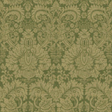 G P & J Baker QUEEN'S DAMASK ROYAL GREEN Wallpaper
