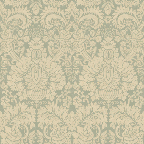 G P & J Baker QUEEN'S DAMASK AQUAMARINE Wallpaper