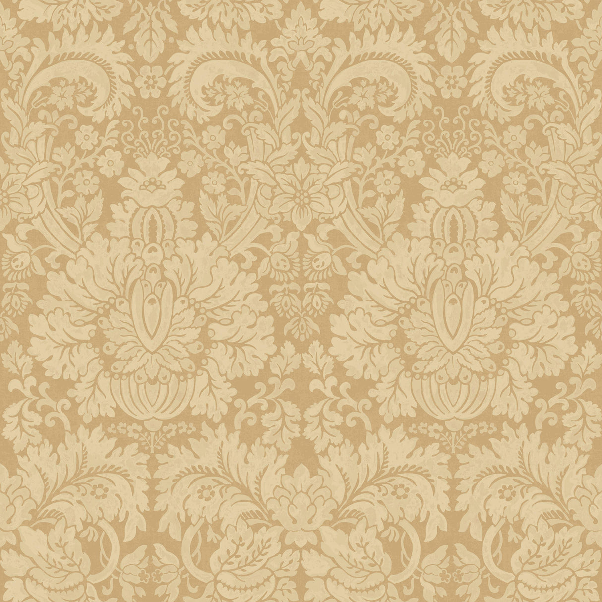 G P & J Baker QUEEN'S DAMASK PARCHMENT Wallpaper