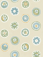 G P & J Baker COURT BUTTONS BLUE/GREEN Wallpaper