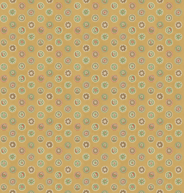 G P & J Baker COURT BUTTONS OCHRE Wallpaper