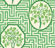 G P & J Baker ROYAL MAZE ROYAL GREEN Wallpaper