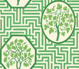 G P & J Baker ROYAL MAZE ROYAL GREEN Wallpaper